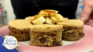 Salted Caramel Banana Cake with Chocolate Chips