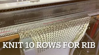 Knitted lace top jumper; method with knitting machine: part 1