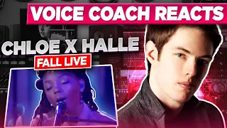 Vocal Coach ANALYZES | Chloe X Halle Fall live (reaction)