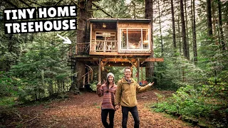 OUR TINY HOME TREEHOUSE GETAWAY (break from van life)