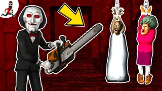 Granny vs Saw ► funny horror animation granny parody