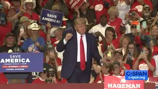 TRUMP PUMP DANCE: After anti-Cheney Wyoming MAGA rally Sam & Dave "Hold On, I'm Comin'" May 28, 2022