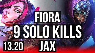 FIORA vs JAX (TOP) | 9 solo kills, Rank 6 Fiora, 66% winrate, 18/3/2 | NA Challenger | 13.20