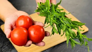 Обалденная Закуска из Помидоров 🍅 с Мятой РАЗЛЕТАЕТСЯ ЗА СЕКУНДУ