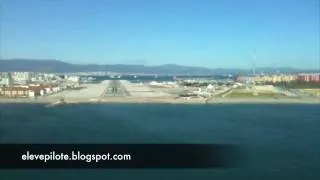 Visual approach in Gibraltar GIB