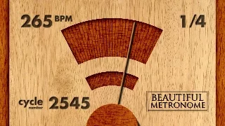 265 BPM 1/4 Wood Metronome HD