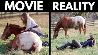 HORSES IN MOVIES VS HORSES IN REAL LIFE *parody 😂