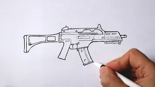 Как нарисовать оружие из игры PUBG | G36C
