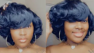 NO LEAVE OUT Silk Press QUICK WEAVE *Tutorial* on Natural Hair |Quick Weave Bob