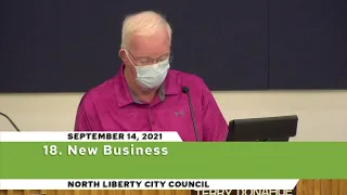 North Liberty City Council Regular Meeting, September 14, 2021