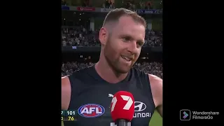 Sam Docherty's speech after Carltons Round 1 2022 win over Richmond