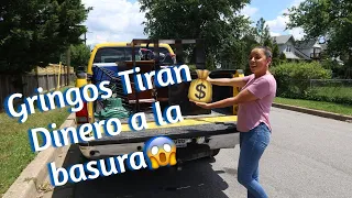 Gringos Tiran Dinero💰A la basura😱Lo que tiran en USA🇺🇸