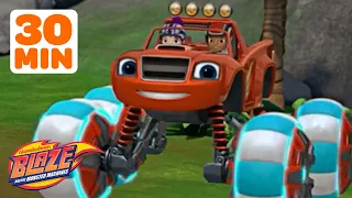 Blaze's BOUNCING Tires, Races, & Missions! 🛞 w/ AJ | 30 Minutes | Blaze and the Monster Machines