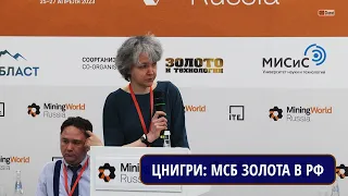 Состояние и перспективы развития МСБ золота в РФ. Корчагина Дарья Александровна, ЦНИГРИ