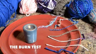 How to identify yarn fiber content: The Burn Test. Different types of yarn and their properties.