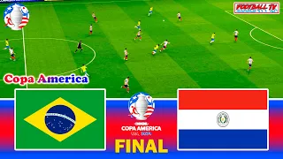 BRAZIL vs PARAGUAY - FINAL COPA AMERICA 2024 | FULL MATCH ALL GOALS | eFootball PES Gameplay
