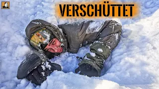 LEBENDIG BEGRABEN unter SCHNEE-LAWINE - Selbstversuch | Survival Mattin