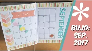 Bullet Journal: September 2017 Calendar