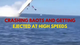 Getting ejected at high speeds, Crazy Boat crash compilation 1, 649