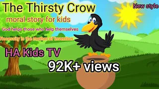 The Thirsty crow story in English/moral stories for kid/bedtime stories/thirsty crow for grade 3 4 5