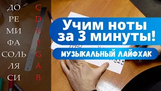 КАК ВЫУЧИТЬ НОТЫ ЗА 3 МИНУТЫ / ЛЁГКИЙ СПОСОБ