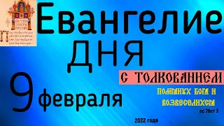 Евангелие дня с толкованием 9 февраля 2022 года