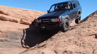 Spencer going down Hell's Gate Moab