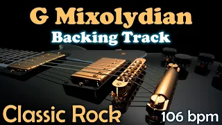 G Mixolydian Backing Track | Classic Rock | 106 Bpm