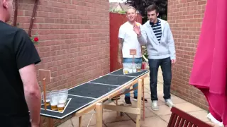 Epic beer pong slow mo