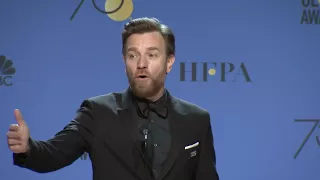 Ewan McGregor on Reprising 'Obi-Wan Kenobi' Role -  2018 Golden Globes - Full Backstage Speech