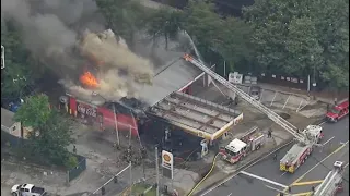 BREAKING NEWS: Firefighters battling blaze at Shell gas station on Northside Drive | ANF+