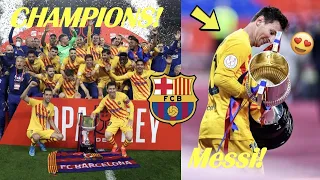 PLAYERS REACTION TO FC BARCELONA VS ATHLETIC CLUB (4-0) FT. MESSI, COPA DEL REY