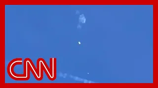Video shows suspected Chinese spy balloon being shot down