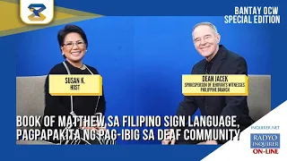 “Book of Matthew sa Filipino Sign Language, pagpapakita ng pag-ibig sa Deaf Community”