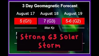 Updated* G3 Solar Storm Warning. Double CME impacts.. Earthquake update. Tuesday night 8/16/2022