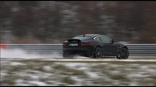Winter drifts with Jaguar F-Type