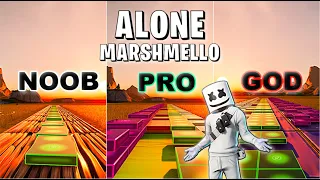 Marshmello - Alone - Noob vs Pro vs God (Fortnite Music Blocks)