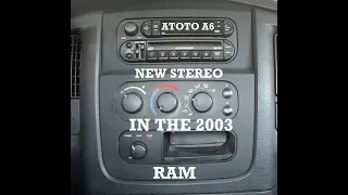 Atoto A6 PF stereo in the 2003 Ram.