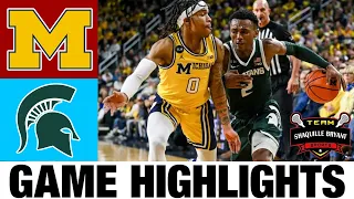 Michigan vs Michigan State Highlights | NCAA Men's Basketball | 2024 College Basketball