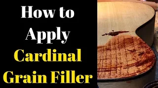 How to apply Cardinal Grain Filler Beau Hannam Guitars and Ukuleles