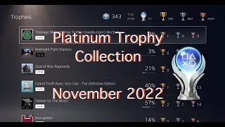 Platinum Trophy Collection So Far (November 2022) - 31 Platinums