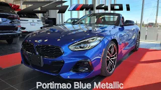 NEW ARRIVAL! 2025 BMW Z4 M40i Portimao Blue on Magma Red #bmw #z4 #g29