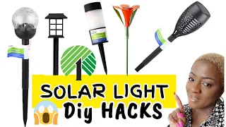 Dollar Tree solar light DIY HACKS