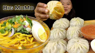 Eating Big Juicy Buff MoMo, Buff Thukpa, Momo Mukbang, Nepali Eating Show