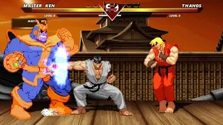 MASTER RYU & MASTER KEN vs THANOS - Exciting High Level Fight!