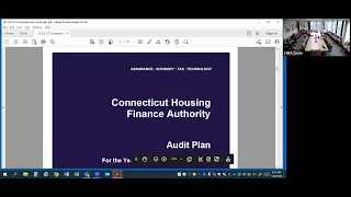 CHFA Finance Audit Committee Meeting  Jan 2023