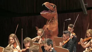 T-rex in Jurassic Park Main Theme by John Williams, Zebrowski Music School Orchestra