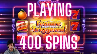 Playing 400 Spins on Hot Hot Fruit - Spina Zonke