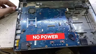 Samsung RV408 Not Turning on Solution - Samsung laptop won't turn on - no power - teardown - repair