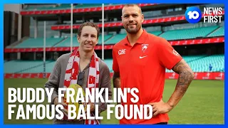 Buddy Franklin Has 1000 AFL Goal Ball Returned | 10 News First